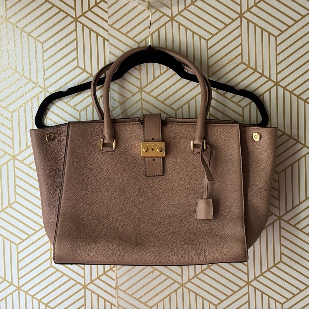 Michael Kors Studio Bond Pebbled Leather Satchel